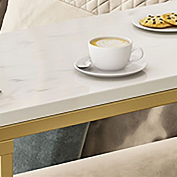 1/3 Pieces Luxurious Rectangular Pub Table Set Artificial Marble Top Bistro Table Set