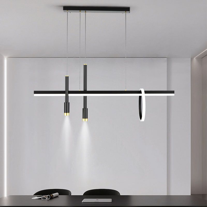 Modern Kitchen Pendant Lights Geometric Chandelier Lighting Fixtures with Acrylic Shade