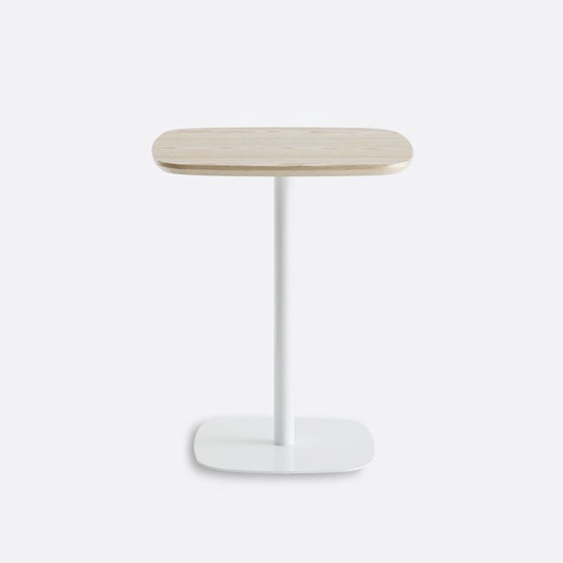 Industrial Solid Wood Square Dining Table Standard Kitchen Dining Table with Pedestal Base