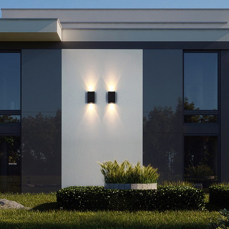 Schwarze geometrische Wandleuchte leichte moderne Stil 2 Leichter Aluminium-Lampe für den Outdoor