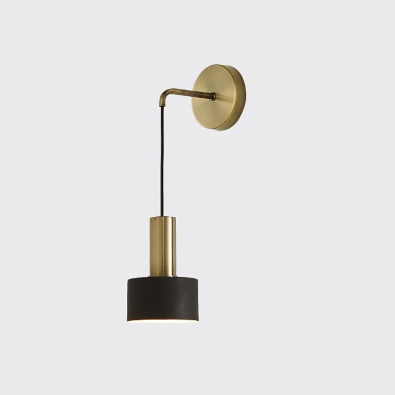 Moderner Stil Wandleuder Zylinderform 1 Lichtwandlicht mit Metall für Schlafzimmer