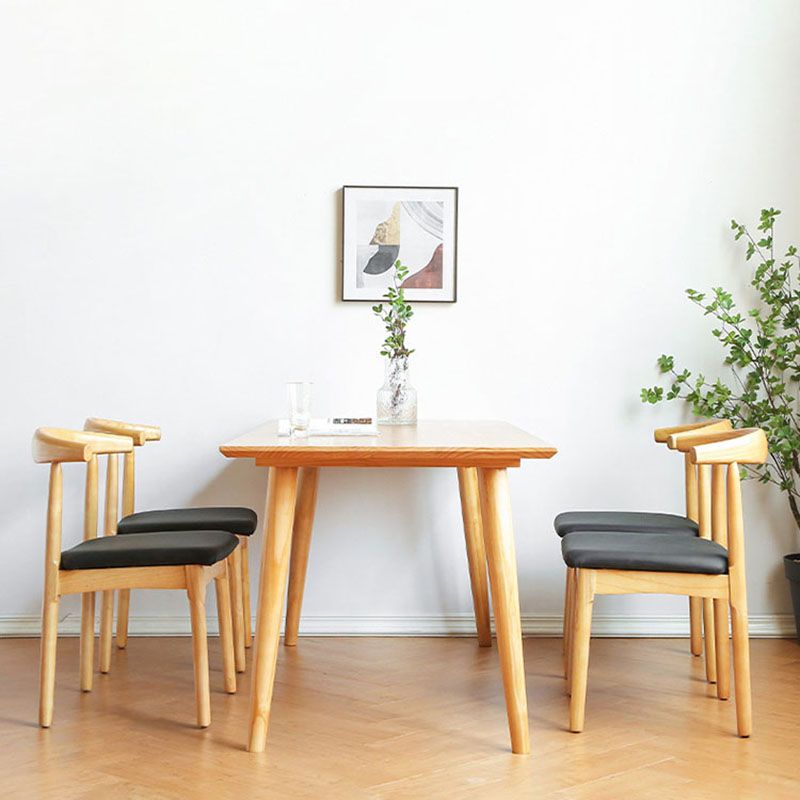 2/3/4/5/7 PCs Modernes Esset mit Rechtecktisch und Holzstühlen Dinette Set