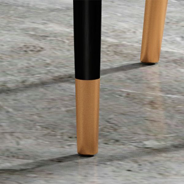 Silla de comedor de estilo escandinavo, silla acolchada con respaldo sólido de comedor de metal