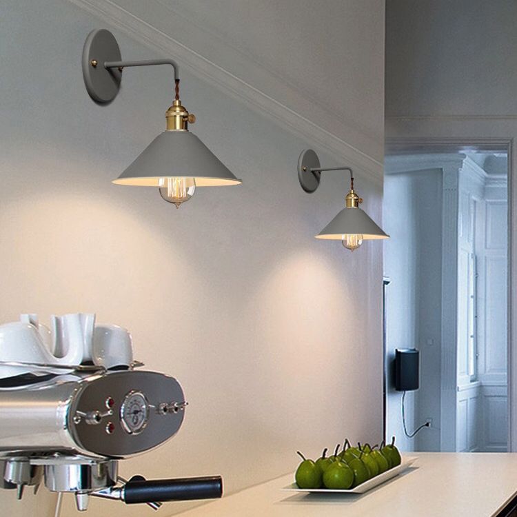 Colorful Metal Wall Mount Lamp Macaroon Style Single Light Sconce for Bedroom