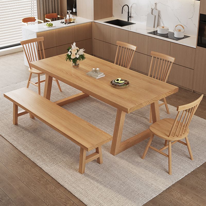 Modern Solid Wood Furniture 1/2/3/4/5/6/7 Pcs Standard Height Dining Room Table Set