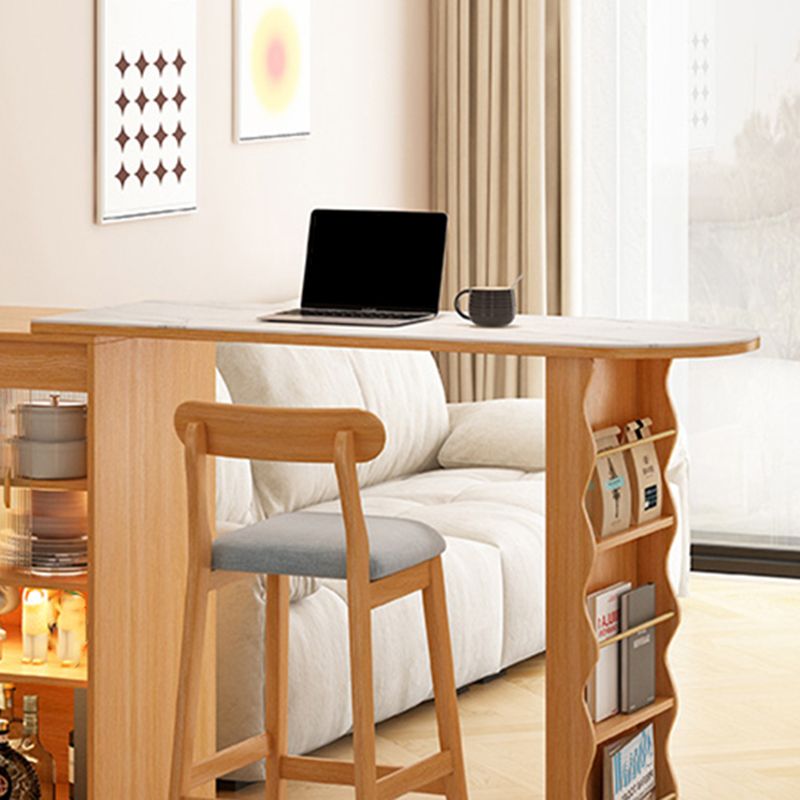 Contemporary 1/2 Pieces Specialty Stone Bar Table Set for Living Room