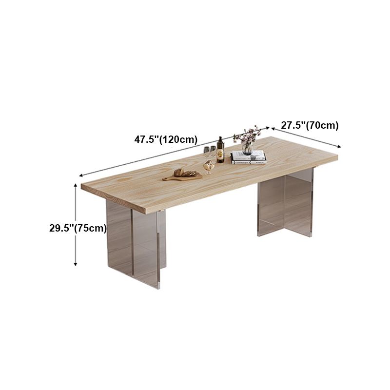 Modern 1/5 Pieces Dining Set Rectangle Pine Wood Dining Table for Dining Room