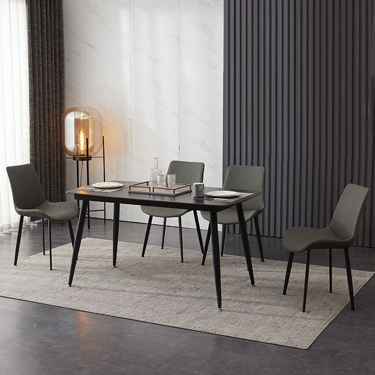 Modern Kitchen Black Sintered Stone Furniture of  Standard Height Formal Dining¬†Room¬†Table¬†Set