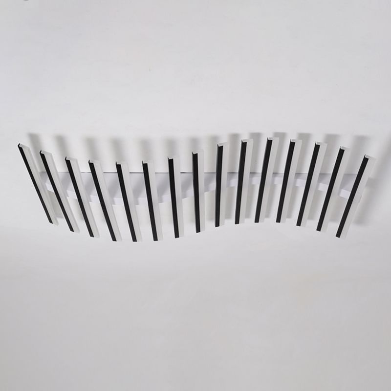 Luminaires encastrés en métal, plafonniers linéaires modernes pour chambre à coucher avec abat-jour en acrylique