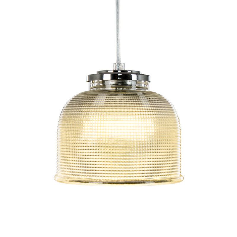 Gitterglas Schüssel Drop Anhänger hell modernistisch 1 Kopf Chrom Hanging Deckenlampe über Tisch