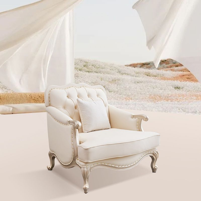 38.18" Tall Nailhead Trim Sectional Sofa Sloped Arm Genuine Leather Sofa