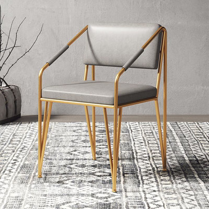 Sillas de metal de estilo escandinavo Silla auxiliar de cocina con respaldo abierto (juego de 2)