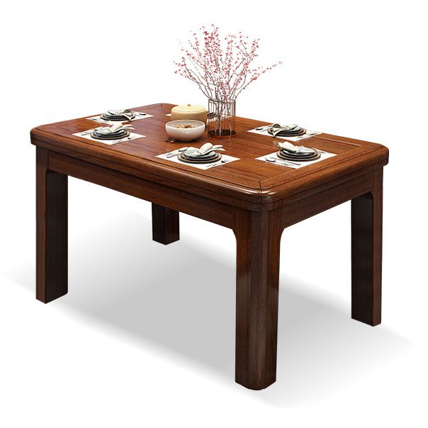 Solid Wood Mid-Century Modern Table Wood Top Table for Dining Room