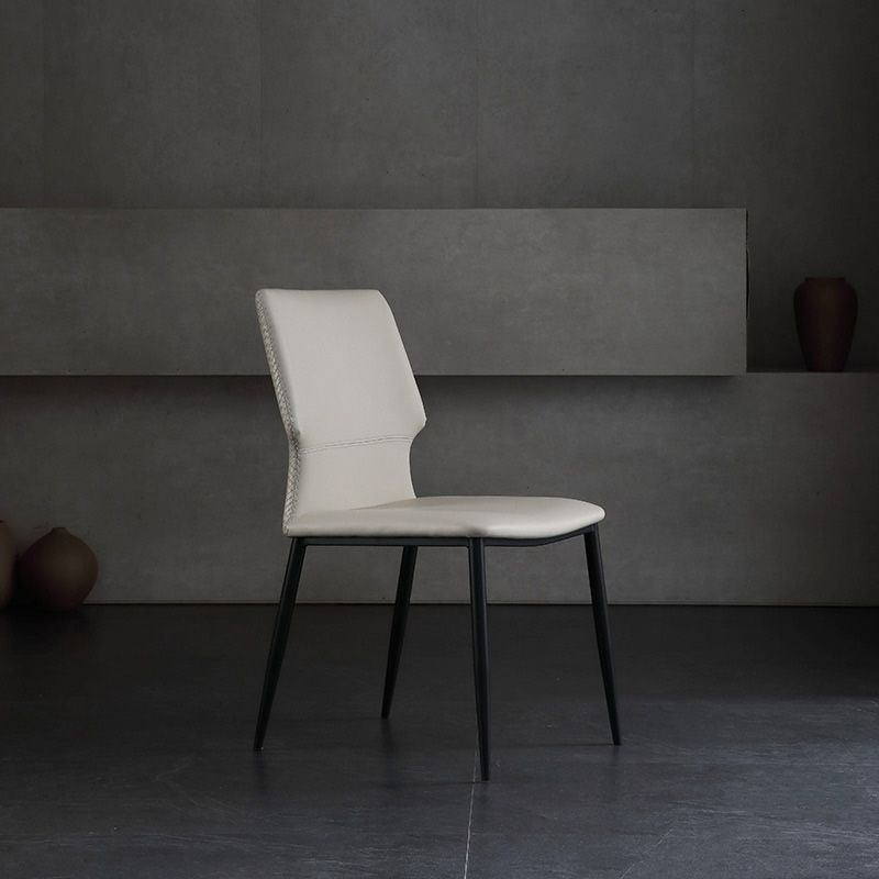 Industrial Wingback Dining Side Chair Dining Room Indoor Armless Chair