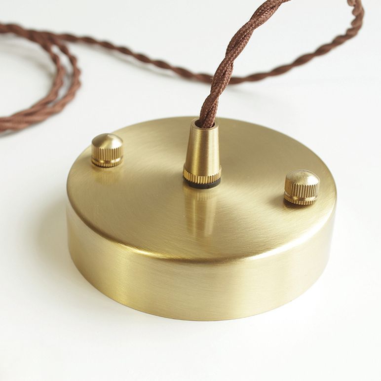 Modern Oval Pendant Light with Brass Lamp Socket Glass 1 Light Suspension Light for Cloth Shop