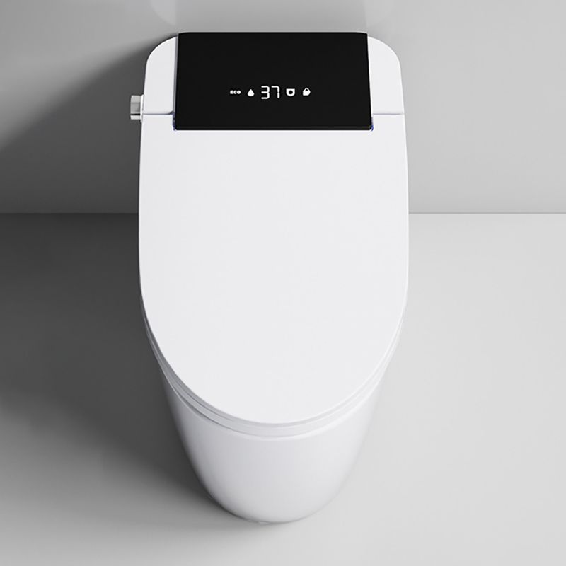Gloss White Toilet Modern Siphon Jet Toilet Bowl with Heated Seat