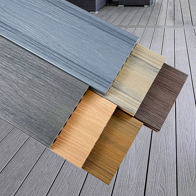 Embossed Composite Deck Plank Nailed Deck Tile Kit Outdoor Patio