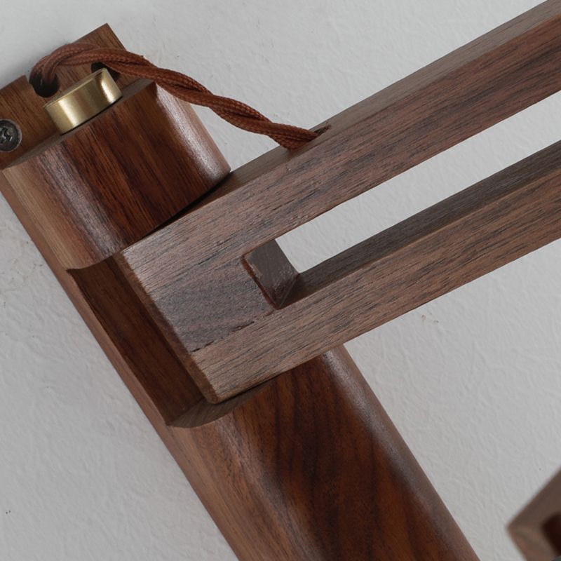 Moderner Stil Geometrischer Wandlampe Licht Holz 1 hellem Wandmontagleuchte in Weiß