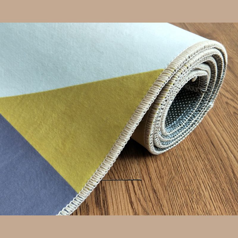 Multicolor Nordic Area Carpet Polyester Feather Indoor Rug Non-Slip Backing Carpet for Living Room