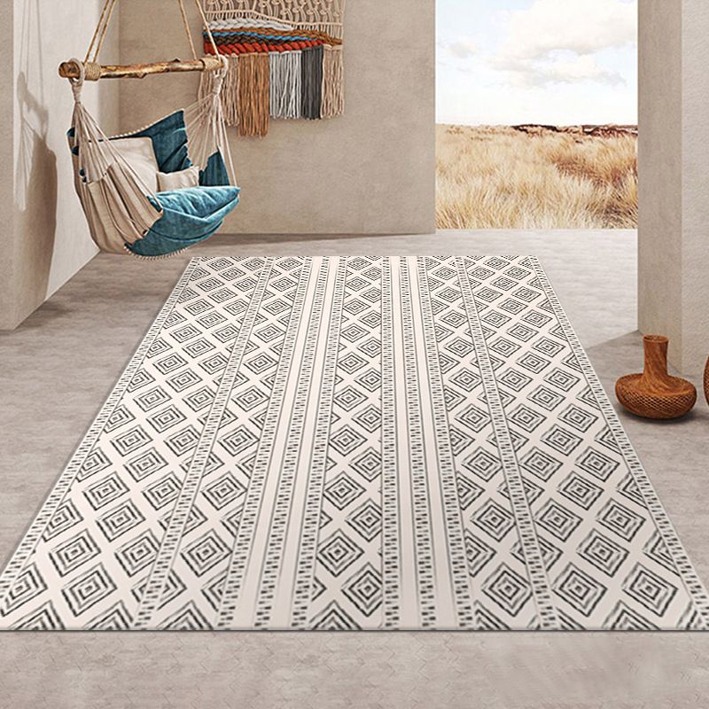 Modern Orange Carpet Pattern Polyester Carpet Washable Carpet for Drawing Room