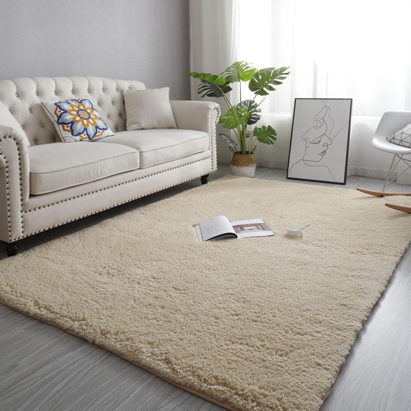 Modern Living Room Rug Multi Color Solid Color Area Carpet Synthetics Anti-Slip Machine Washable Indoor Rug