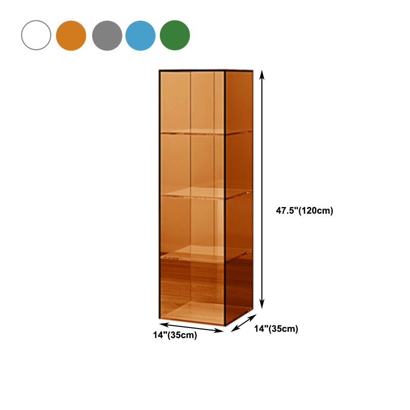 Closed Back Storage Bookshelf Scandinavian Standard Acrylic Bookcase
