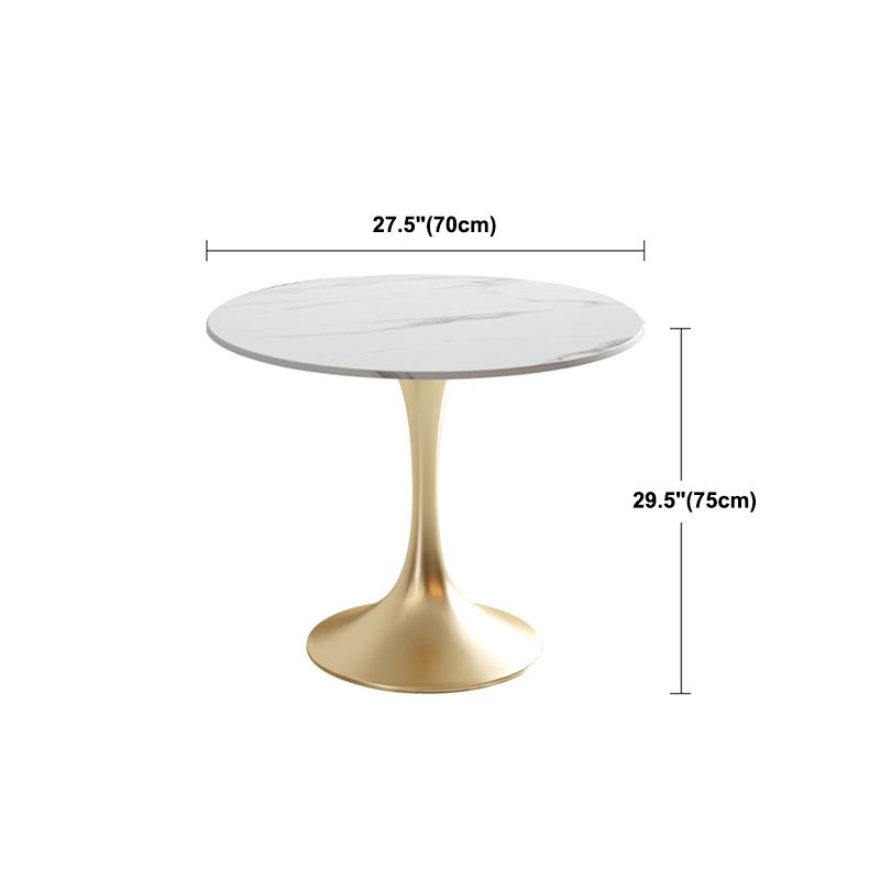 Glam Round Sintered Stone Dining Table Set 1/3/4/5 Pieces Dining Set