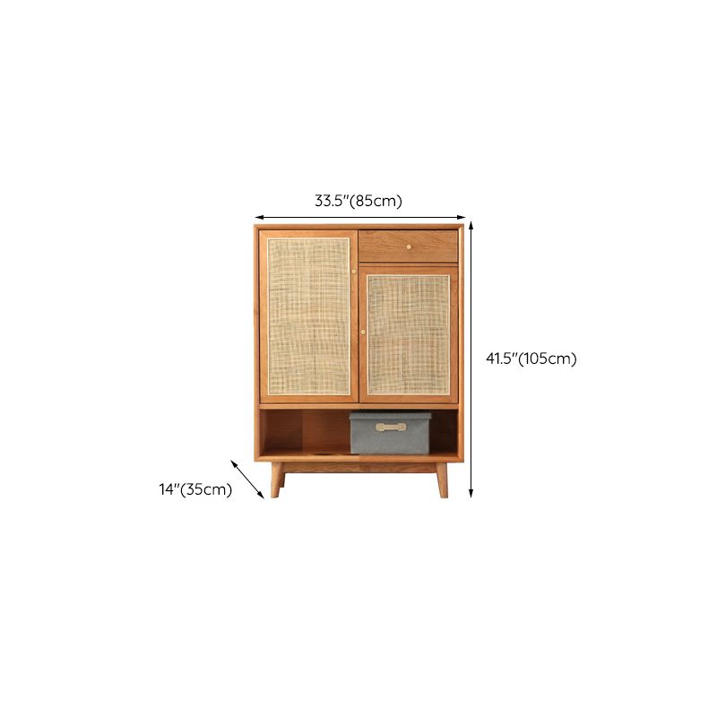 Contemporary Cabinet Pine Rectangle 1 - Drawer with Doors Knobs Accent Cabinet