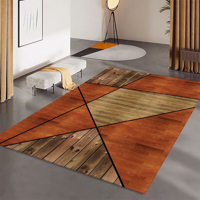 Dark Grey Rug Blending Graphic Rug Non-Slip Backing Rug for Living Room