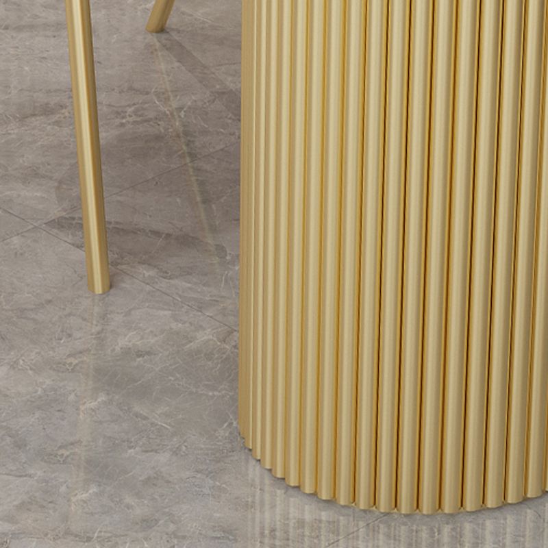 Modern Style Dining Table Oval Double Pedestal Table for Home Use