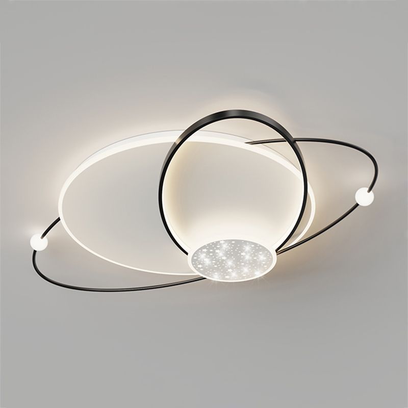 Geometry Shape Ceiling Light Fixtures Modern Style Metal 5 Light Ceiling Mounted Lights