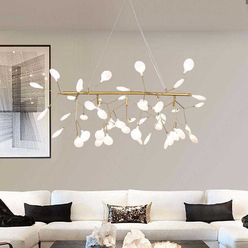 Linear Firefly Island Pendant Lighting Ultra-modern  Acrylic Billiard Light for Living Room