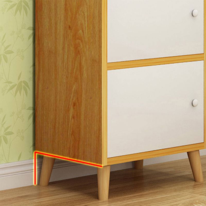 Scratch Resistant Rectangle Accent Cabinet 9.84" Wide Contemporary Wooden Cabinet