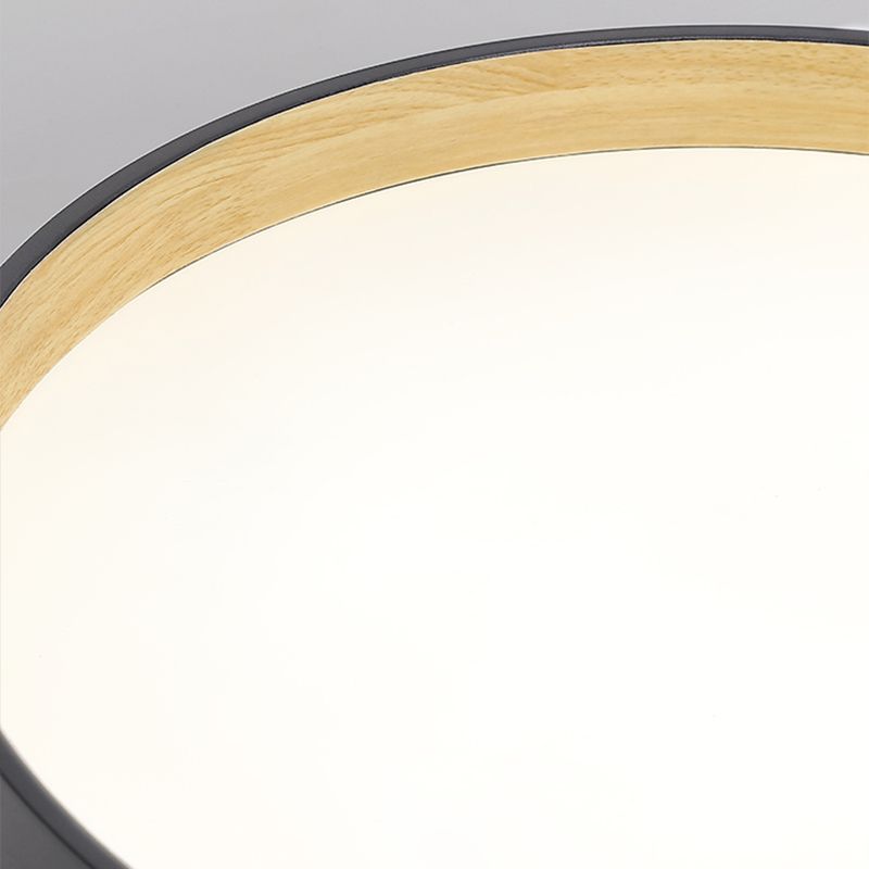 Nordic Circulair LED Plafond Flush Mount Metalen Keuken Flush Mount Lamp met Acryl Diffuser