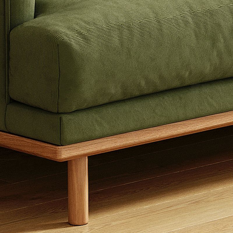 Velvet Flared Arm Sofa Loose Back 35.4"W Modern Sofa for Living Room