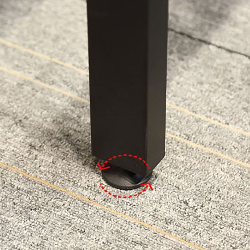 Square Wood Top Counter Table Metal Black Legs 42-inch Height Bar Table