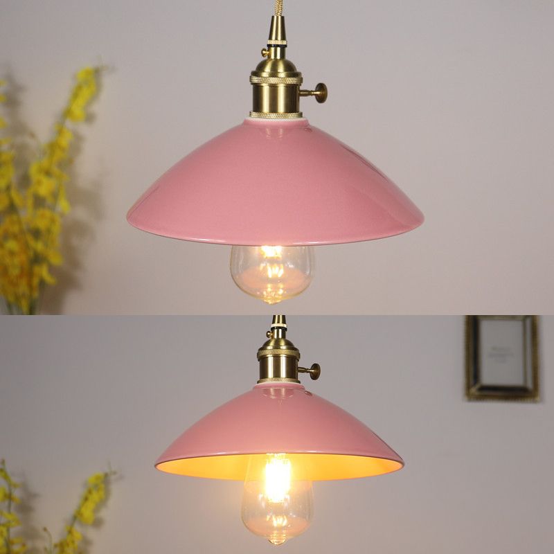 Apparecchiatura a pendente conica a 1 luci Accensione ceramica vintage per sala da pranzo