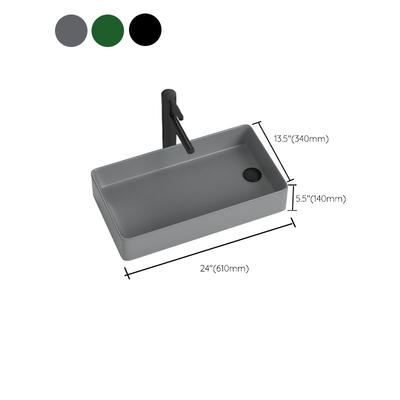 Modern Style Bathroom Sink Stainless Steel Rectangle Bathroom Sink