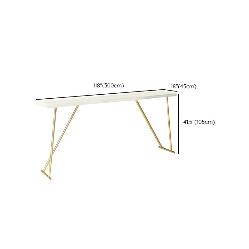 Glam Bar-height Table with Gold Base 41.3-inch Height Table Top Bar Table