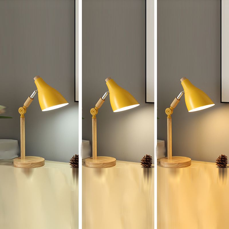 Modern Style Conical Table Lamp Metal 1-Light Nightstand Lamp