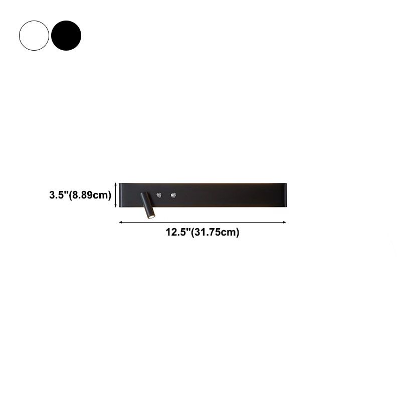 Modern Minimalist LED Wall Light Rectangular Iron Wall Lamp for Bedroom