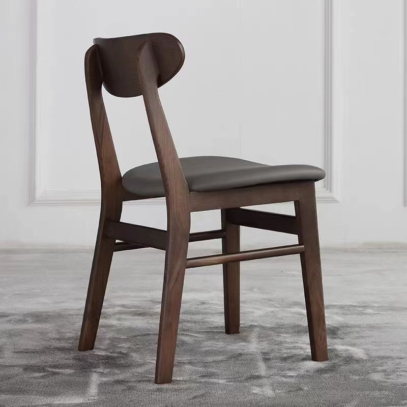 Solid Wood Side Chair Open Back Contemporary Kitchen Dining Chair