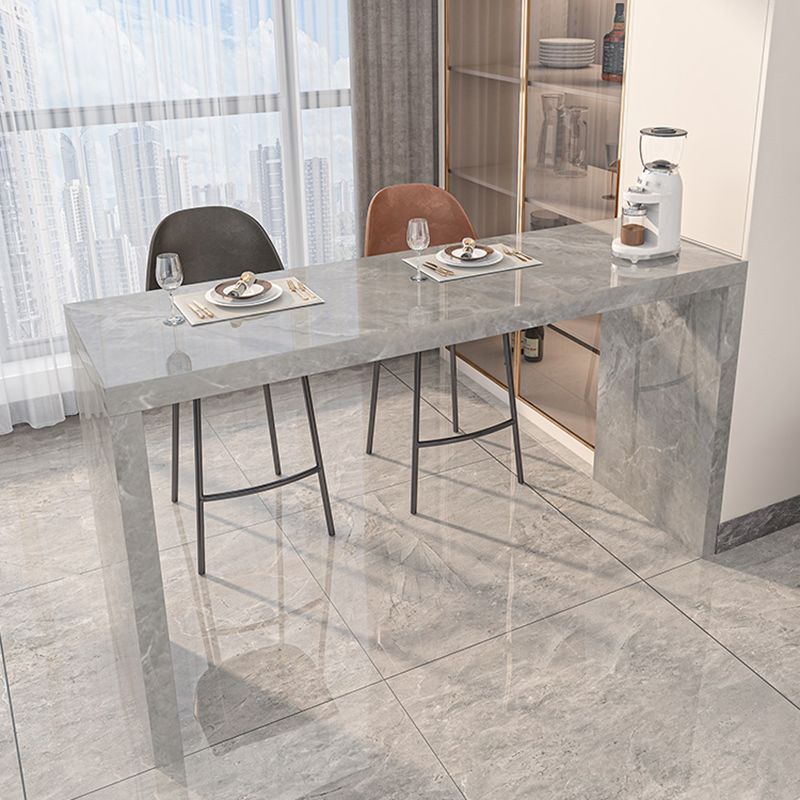 Modern Stone Bar Dining Table Rectangle Bar Table for Cafe And Breakroom