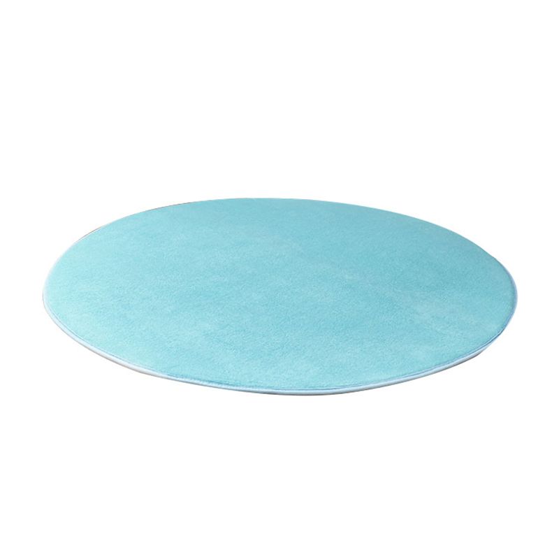 Tapis moderne à shag ordinaire rond Polyester tapis intérieur