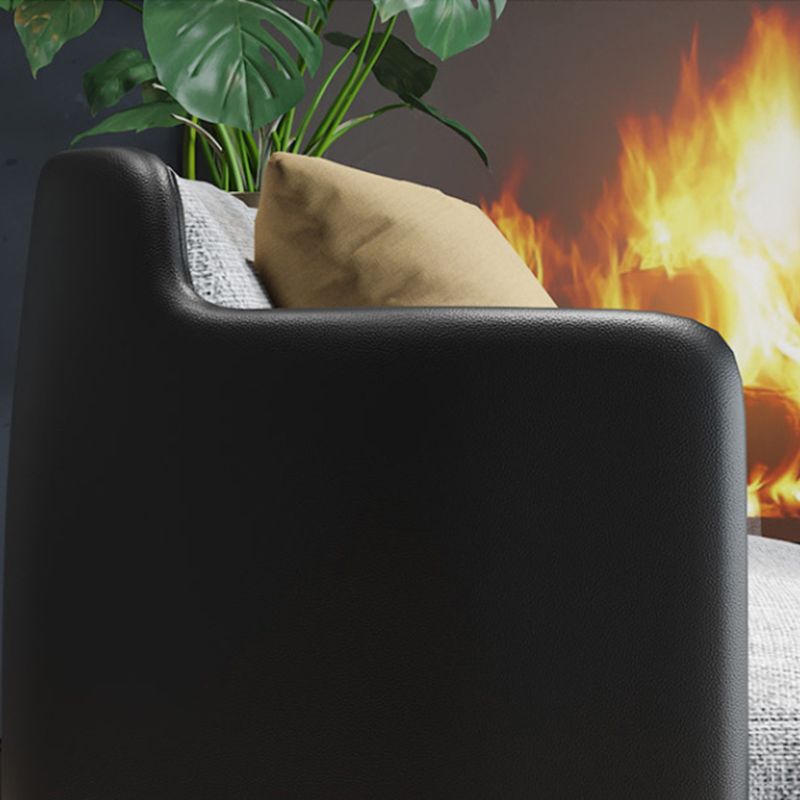 Contemporary Living Room with Goldtone Legs Basic Four Leg Accent Armchair