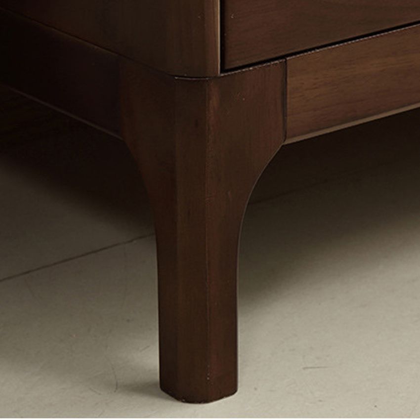 Rubber Wood Storage Chest Dresser Modern Storage Chest with Drawers