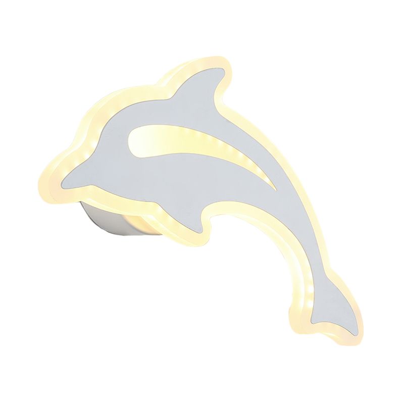 Mooie dieren slanke wandwandcrème Acryl Wit LED -wandlicht voor de kleuterschool van de verpleegkamer