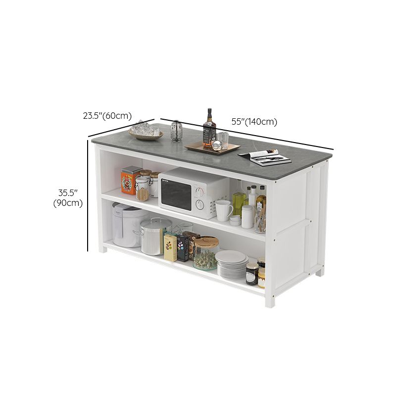 Modern Style Stone Bar Dining Table Rectangle Bar Table for Kitchen