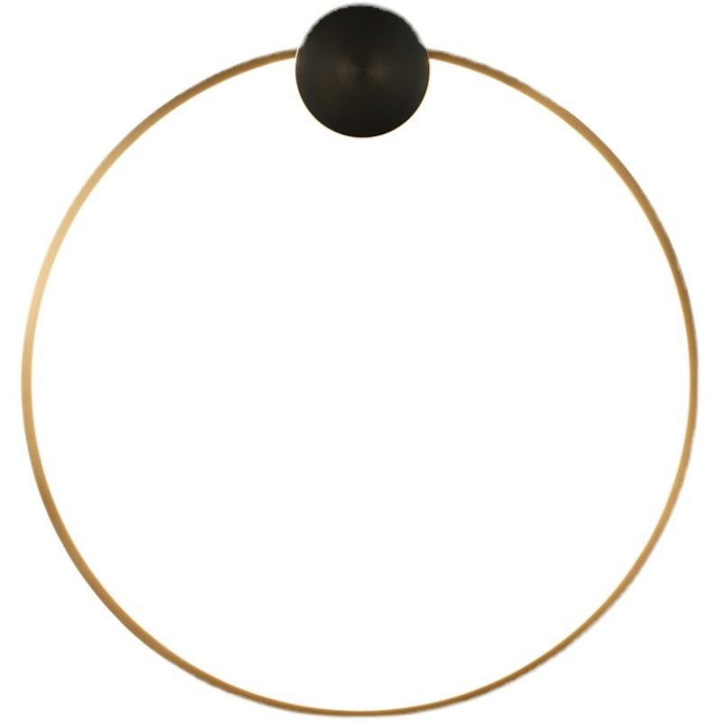 Metal Round Shape Wall Mount Lighting Modern Style 1-Light Wall Mounted Light Fixture