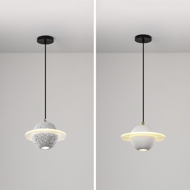 Modern Minimalist Style Global Pendant Lighting Fixtures Cement Hanging Pendant Lights for Living Room